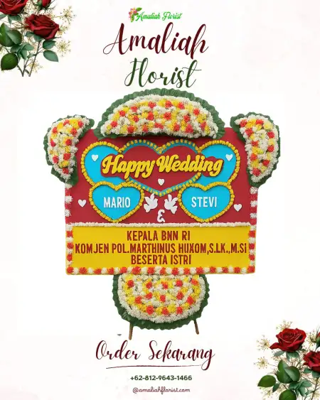 Papan Bunga Pernikahan Singarajan